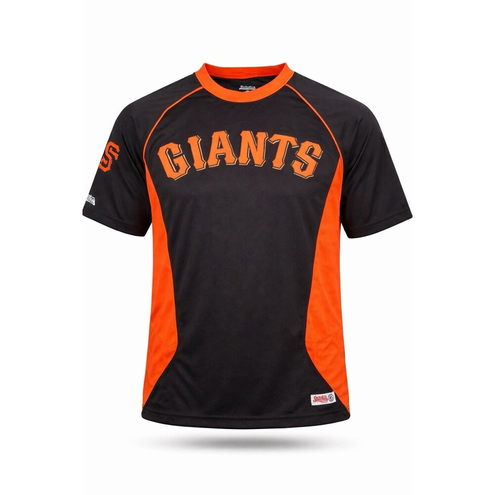 SF Giants Stitches Batting Practice Jersey Black Orange MLB Adult Large
